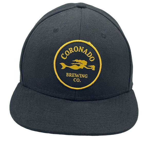 Coronado Brewing Company Black and Yellow Round Logo Snapback Hat Cap - Picture 1 of 6